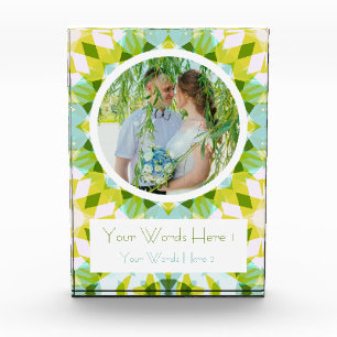 Bloc Photo Fresque Green Blue Star Mariage mariage cadeau pho