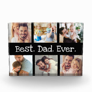 Bloc Photo Fun Best Dad Ever 6 Photo Collage Black White Text