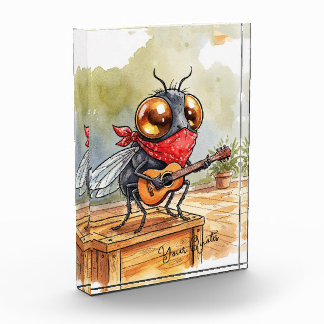 Bloc Photo Funny Guitar Fly Art