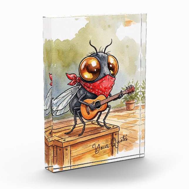 Bloc Photo Funny Guitar Fly Art (Gauche)