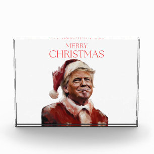 Bloc Photo Funny Trump Santa Claus Carte de Noël