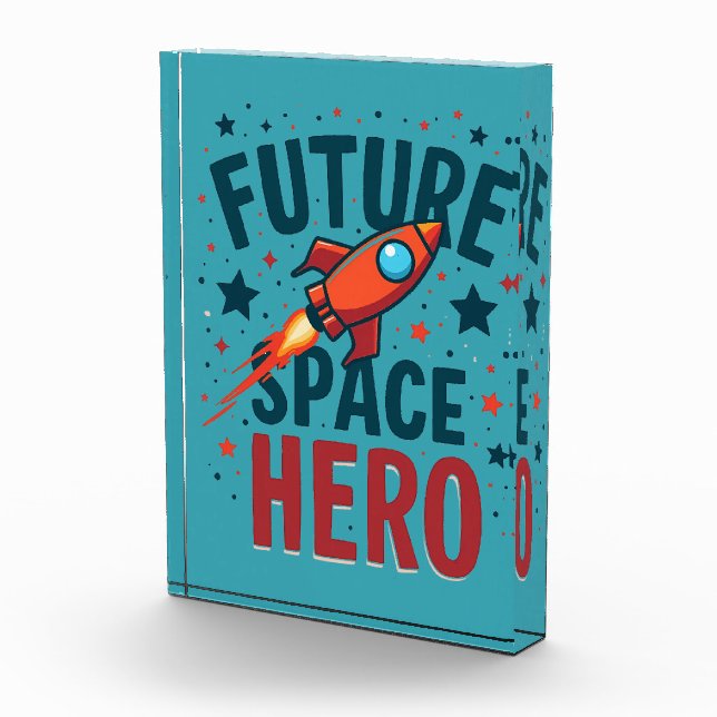 Bloc Photo Future Space Hero Retro Rockship Design (Droite)