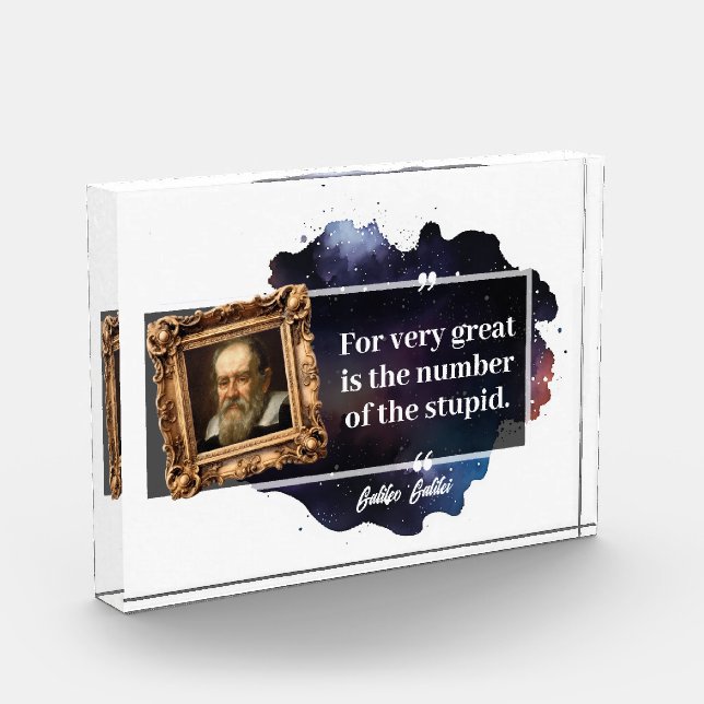 Bloc Photo Galileo Galilei Grand nombre de la stupide (Gauche)
