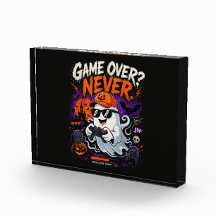 Bloc Photo Game Over Jamais Drôle Gamer Fantôme Halloween