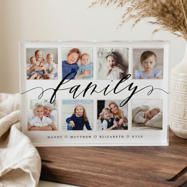 Bloc Photo Garde-photos de mémoire de famille (Family Memory Photo Collage Keepsake)