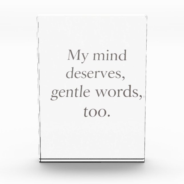 Bloc Photo Gentle Words Self-Care Quote  (Devant)