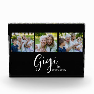 Bloc Photo Gigi Script Black établi 3 Photo