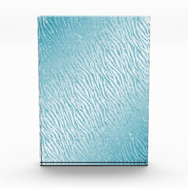 Bloc Photo Glam poster de animal Parties scintillant bleue (Devant)