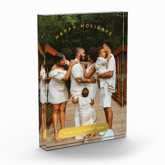 Bloc Photo Golden Custom Photo Famille Noël (Gauche)