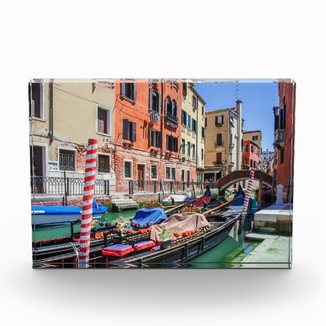 Bloc Photo gondole traditionnelle à Venise (Devant)