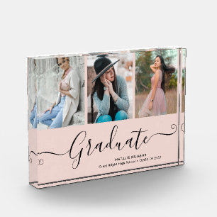 Bloc Photo Graduate Collage Graduation Pink Black Photo Block