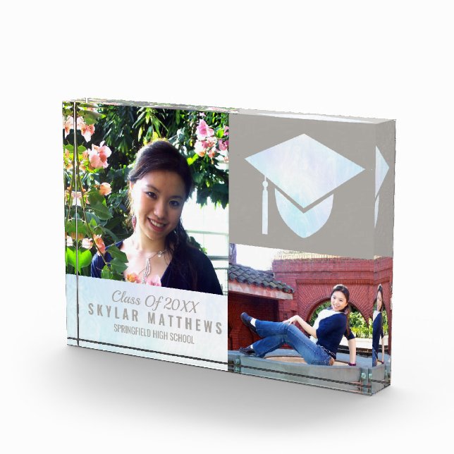 Bloc Photo Graduation Blanc Opal Chic Keepsaké tendance (Droite)