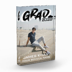 Bloc Photo Graduation de script de pinceau noir moderne