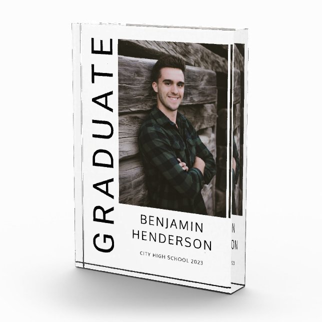 Bloc Photo Graduation Garçon moderne (Droite)