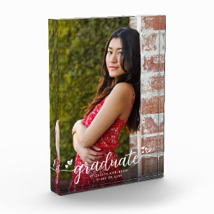 Bloc Photo Graduation Moderne Calligraphie Custom Keepsaké