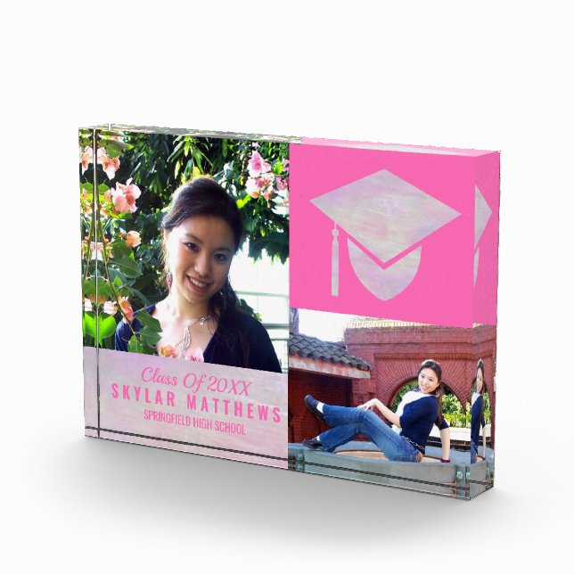 Bloc Photo Graduation Pink Opal Chic Keepsaké tendance (Droite)