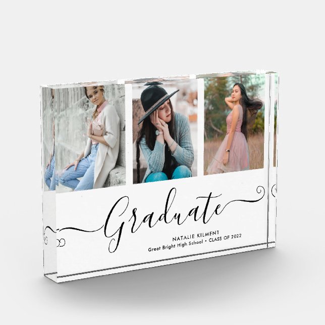 Bloc Photo Gradué 3 Photo Collage Graduation Photo Block (Gauche)