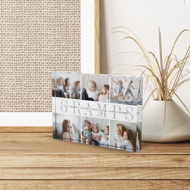 Bloc Photo Grammes personnalisées Petits-enfants (Créateur téléchargé)