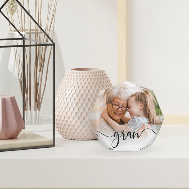 Bloc Photo Gran | Superposition de script de grand-mère (Créateur téléchargé)