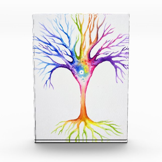 Bloc Photo Grand arbre neuronal coloré (Devant)