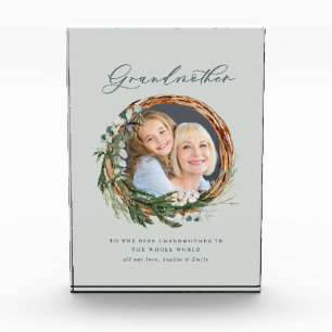 Bloc Photo Grand-mère de la photo de l'eucalyptus minimaliste