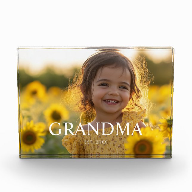 Bloc Photo Grand-mère personnalisée (Devant)