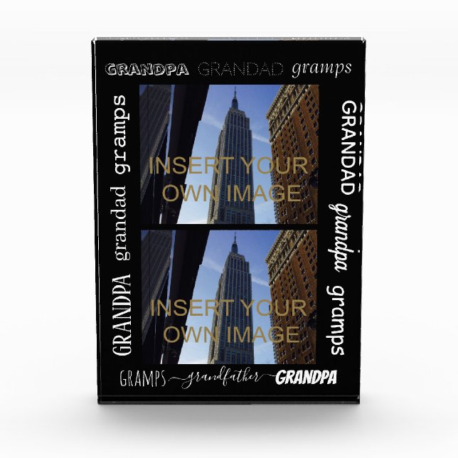 Bloc Photo Grand-Père Grandad Gramps Deux Collections De Phot (Devant)