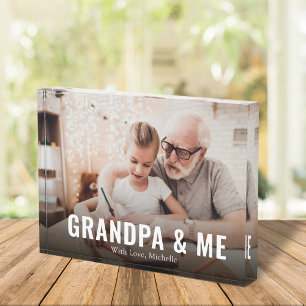Bloc Photo Grand-père moderne et moi Personnalisé