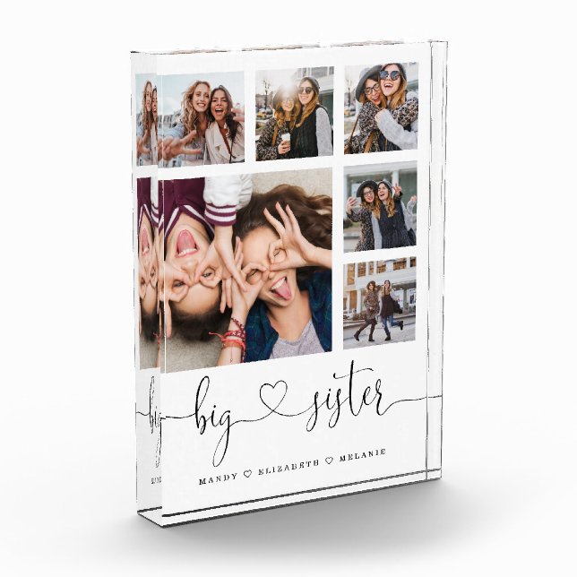 Bloc Photo Grand script de soeur | Cadeau Pour Soeurs Photo C (Gauche)