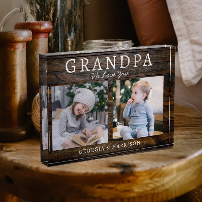 Bloc Photo Grandpa We Love You Picture Collage Keepsake Gift (Créateur téléchargé)