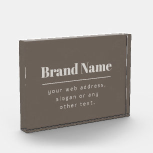 Bloc Photo Gras moderne foncé & clair Beige Marque ou Entrepr