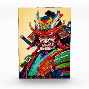 Bloc Photo Guerrier Samouraï Féroce – Bushido Japonais Coloré
