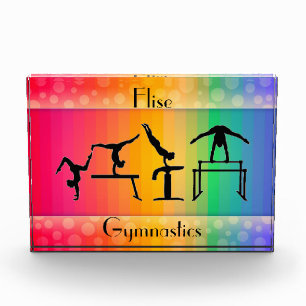 Bloc Photo Gymnastique Arc-en-ciel avec filles Gymnastique Év