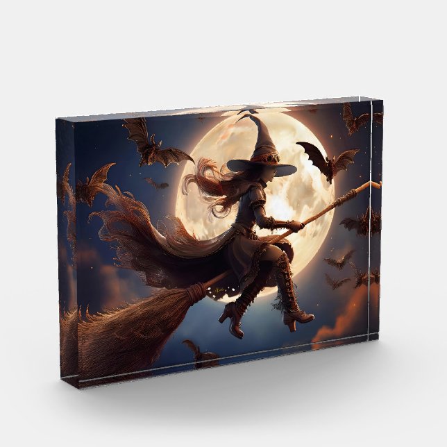 Bloc Photo Halloween Steampunk Witch Vol au clair de lune (Gauche)