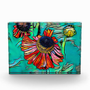 Bloc Photo Helenium fringy avec look en verre tendu