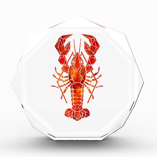 Bloc Photo Homard polygonal rouge (Devant)