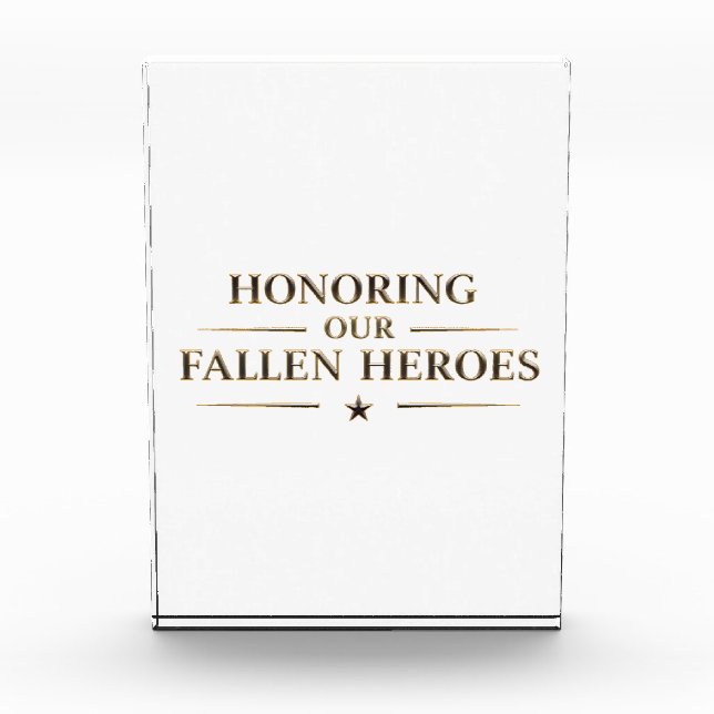 Bloc Photo Honoring Our Fallen Heroes / Bloque de Acrílico  (Devant)