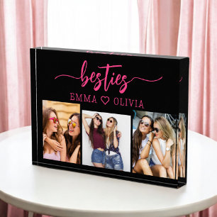 Bloc Photo Hot Rose Besties Amis 3 Photo Collage Keepsaké