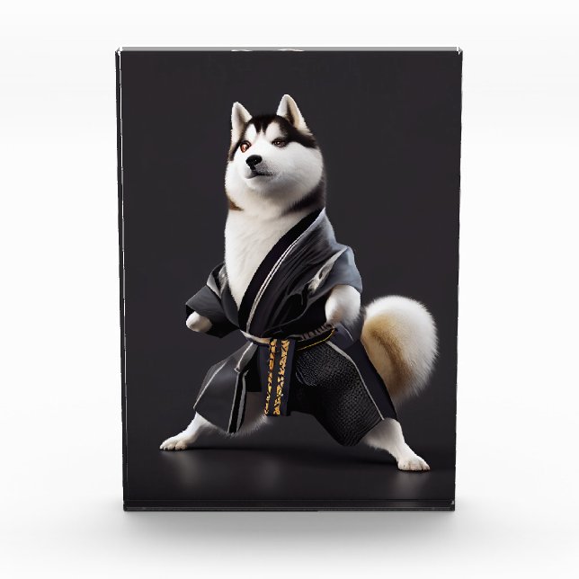 Bloc Photo Husky Dog connaît Karate, Husky Dog Karate Player (Devant)
