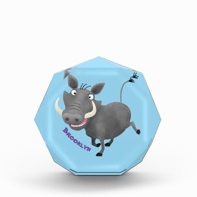 Bloc Photo Illustration amusante d'un cochon de phacochère af (Devant)