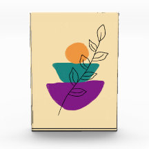 Illustration bohème aux feuilles