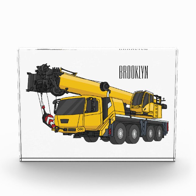 Bloc Photo Illustration de camion de grue (Devant)