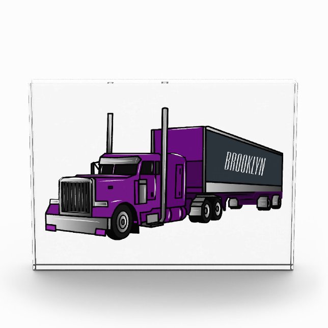 Bloc Photo Illustration de camion semi-remorque (Devant)