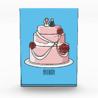 Illustration de dessin animé de gâteau de mariage