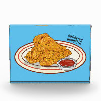 Illustration de dessin animé sur le poulet frit