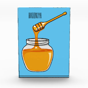 Bloc Photo Illustration de dessin sur le miel