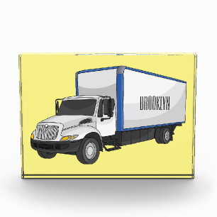 Bloc Photo Illustration de la caricature du camion-boîte