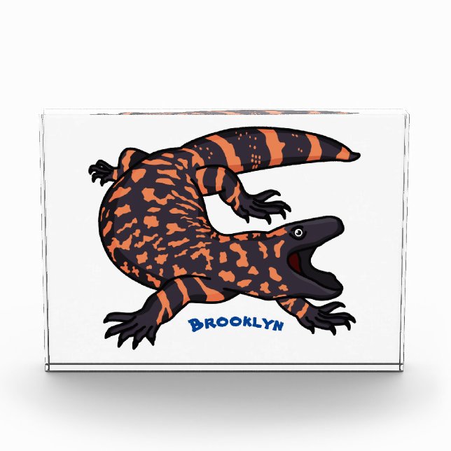 Bloc Photo Illustration de lézard géant affamé (Devant)