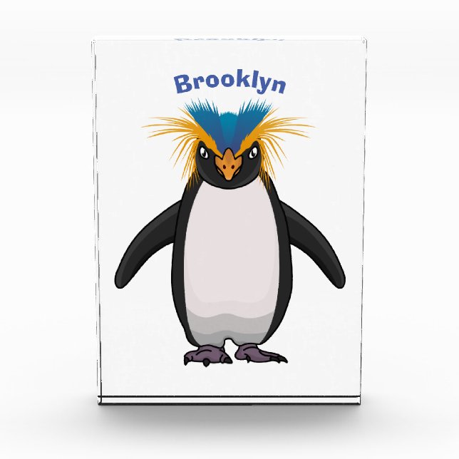 Bloc Photo Illustration de mignon macaroni pingouin (Devant)