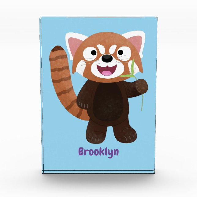 Bloc Photo Illustration de panda rouge mignon (Devant)